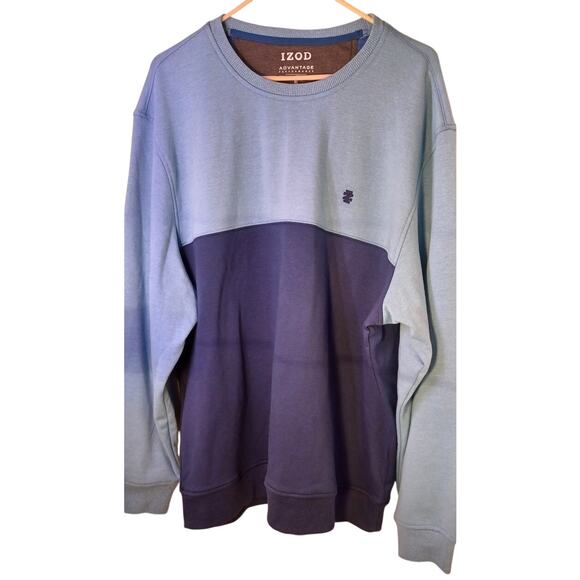 Izod Other - IZOD Men's XL Advantage Performance Fleece Crewneck Sweatshirt Blue Navy Soft